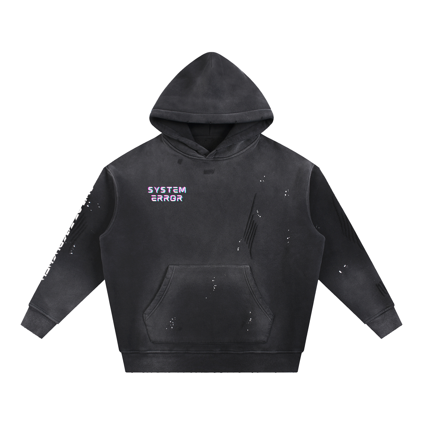 Vintage Washed Static World Hoodie