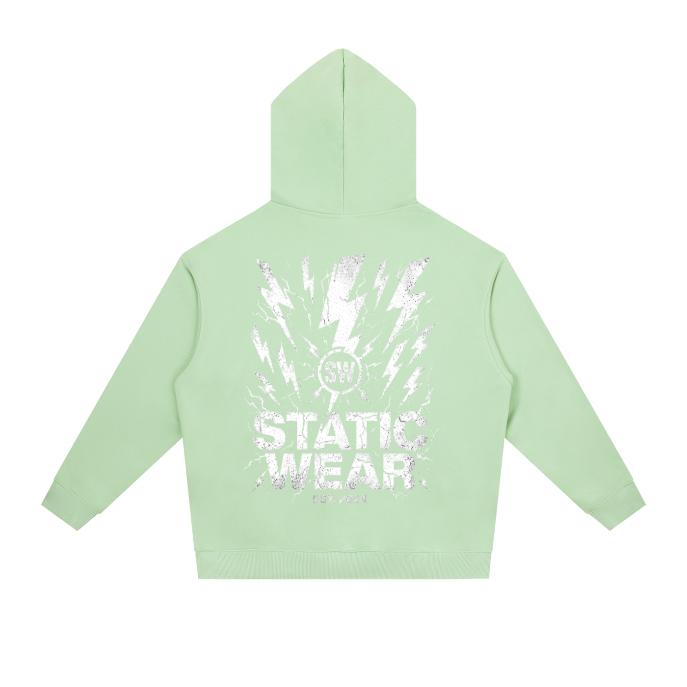 Static Wear Lightning Hoodie – Sage Green
