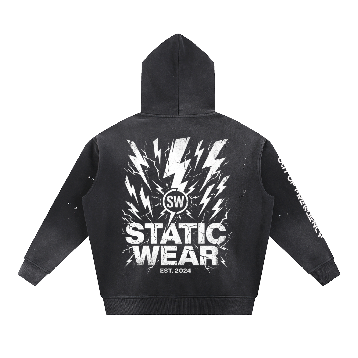 Vintage Washed Static World Hoodie
